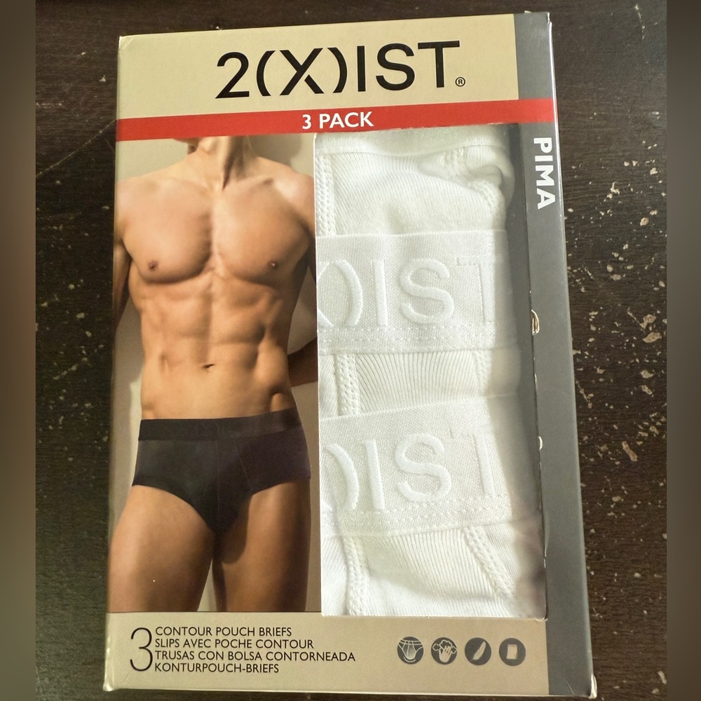 2xist White Contour Pouch Briefs 3 Pack